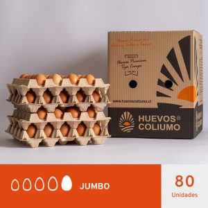 HUEVOS JUMBO COLOR </br>80 UNIDADES GRANEL