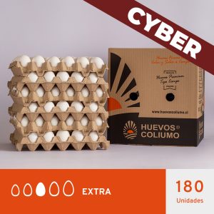 Huevos Extra Blanco </br>180 Unidades