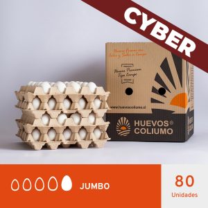 Huevos Jumbo Blanco </br>80 Unidades